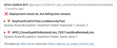 Salesforce deployment error because of test class failure